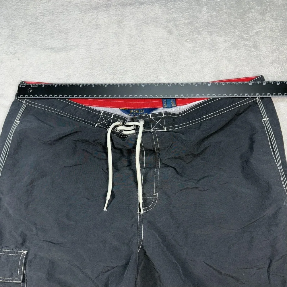 Polo Ralph Lauren‎ Swim Trunks Mens Large Navy Blue Red Board Shorts Beachwear